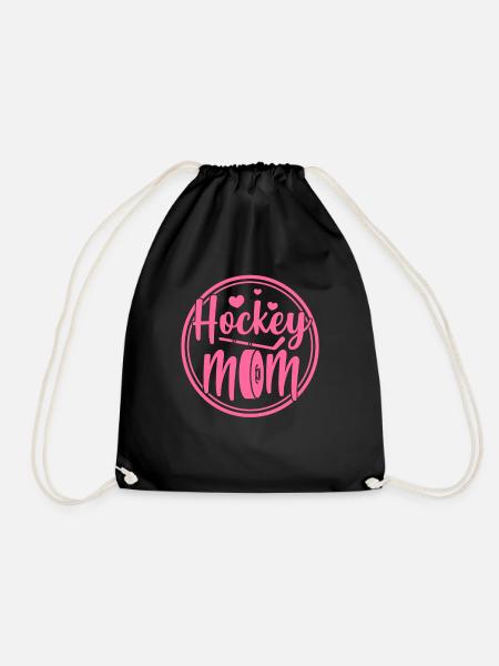 Eishockey Mutter Hockey Mom Muttertag Geschenk - Turnbeutel - Schwarz