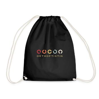 Orthoptistin Beruf Retro 90er Geschenk - Turnbeutel - Schwarz - Vorne
