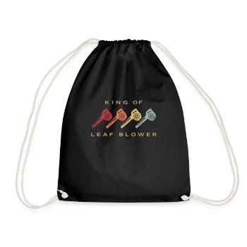 Leaf Blower Perfect Gardener 90s Retro Gift - Drawstring Bag - black - Front
