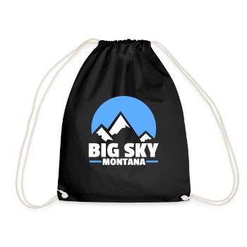 Big Sky Montana Ski Ski Vacances Ski Cadeau - Sac de sport léger - noir - Devant