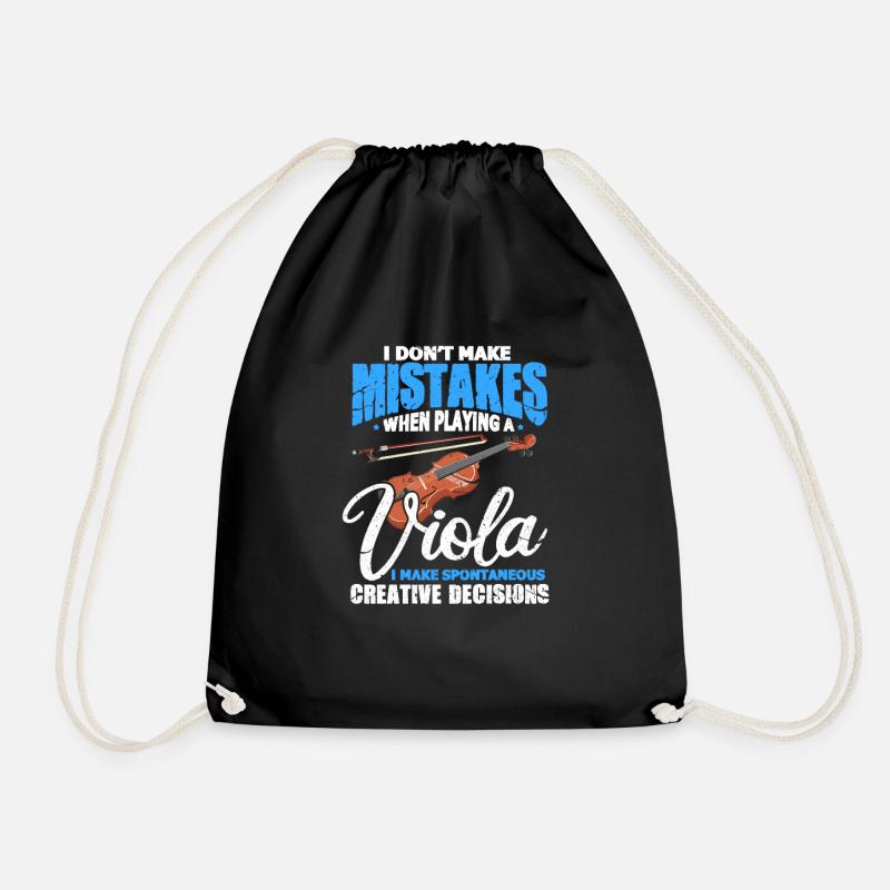 Viola Orchester Bratsche Geige Violine Geschenk - Turnbeutel - Schwarz