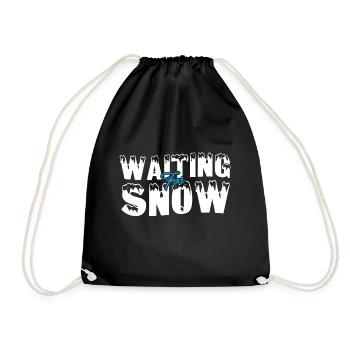 Waiting For Snow Skieur T-shirt cadeau - Sac de sport léger - noir - Devant