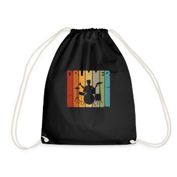 Drummer - Turnbeutel - Schwarz - Vorne