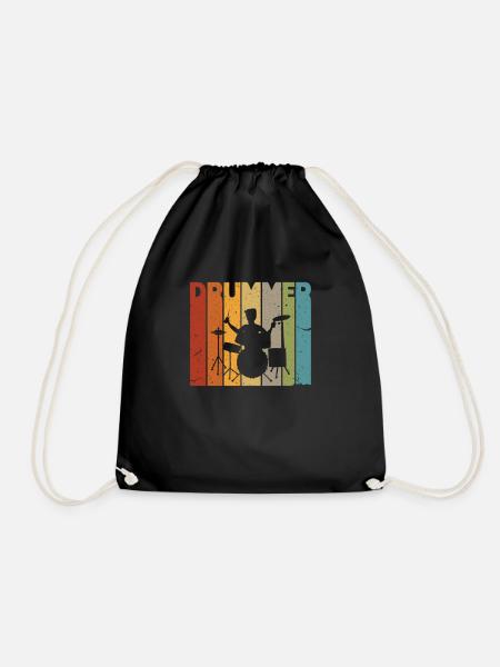 drummer - Drawstring Bag - black