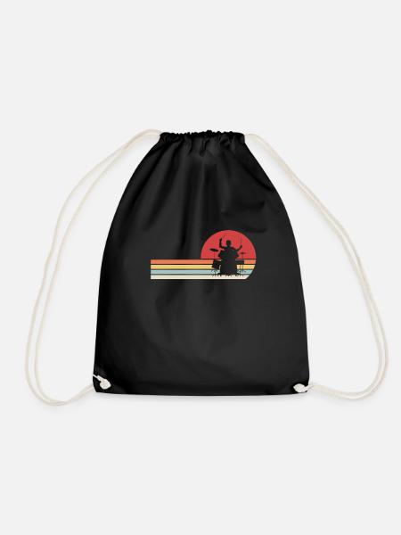 Drummer Retro - Turnbeutel - Schwarz