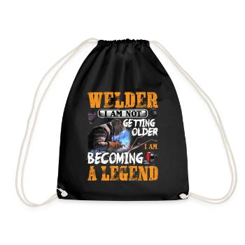 I Am Not Getting Older I Am Becoming A Legend - Turnbeutel - Schwarz - Vorne