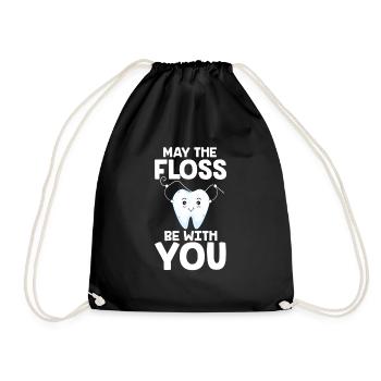 Dentist Dentist Tooth Teeth Dentist Gift - Drawstring Bag - black - Front