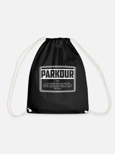 Definition Parkour Läufer T-Shirt Geschenk - Turnbeutel - Schwarz