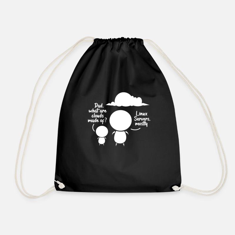 software developer - Drawstring Bag - black