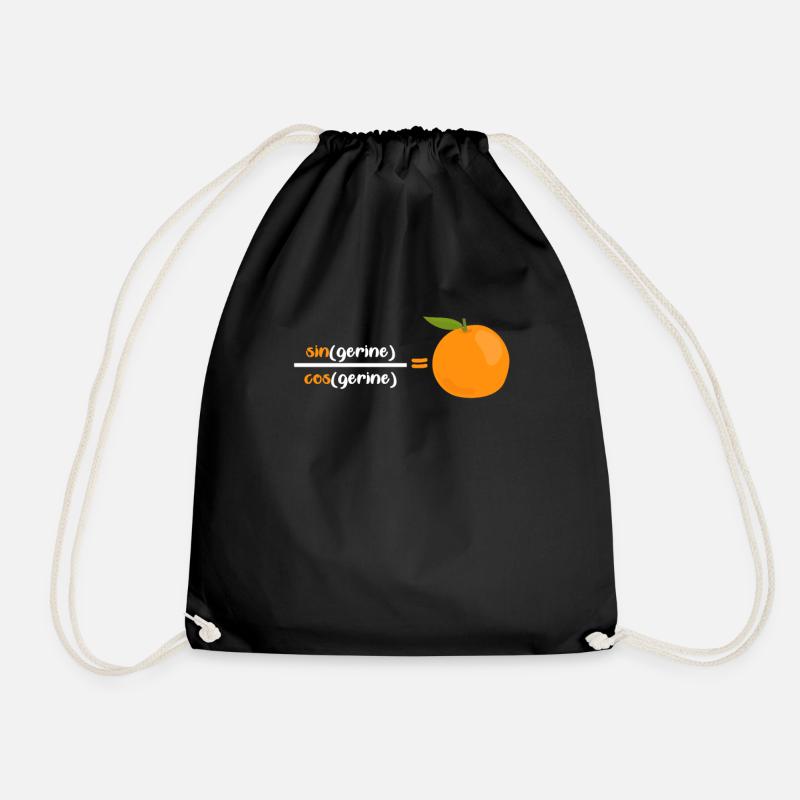 maths - Drawstring Bag - black