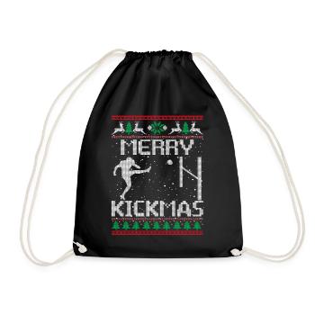 Merry Kickmas Funny Football Kick Sarcasm Christma - Sac de sport léger - noir - Devant