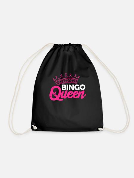 Bingo Königin Glücksspiel Lotto Oma Queen Geschenk - Turnbeutel - Schwarz
