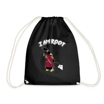 Linux Pingouin I Am Root Geeks Geeks Nerd Computer Ninja - Sac de sport léger - noir - Devant