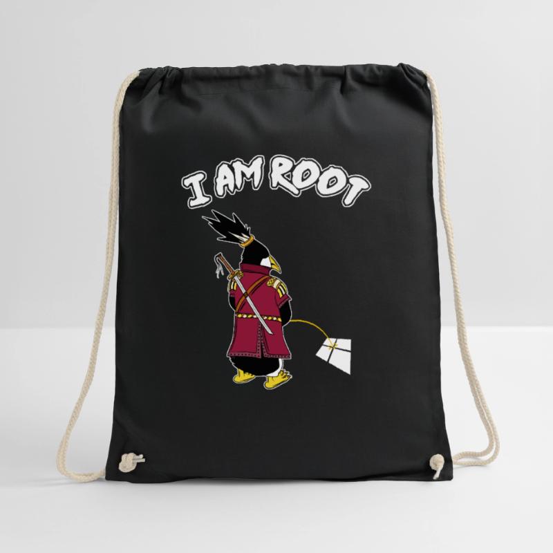 Linux Pinguin I Am Root Geeks Nerd Computer Ninja Turnbeutel