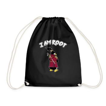 Linux Pingouin I Am Root Geeks Geeks Nerd Computer Ninja - Sac de sport léger - noir - Devant