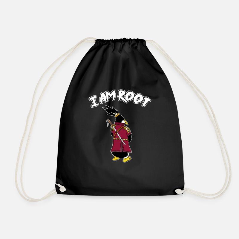 Linux Pingouin I Am Root Geeks Geeks Nerd Computer Ninja - Sac de sport léger - noir