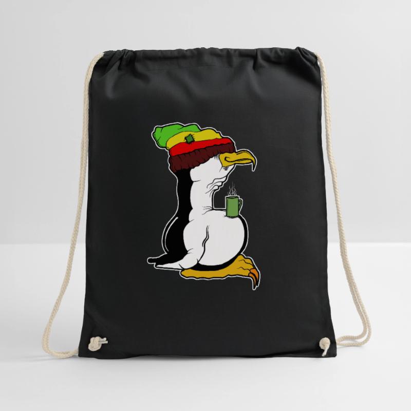 Tux Linux Pinguin Kaffeepause Computerfreak Rasta Turnbeutel