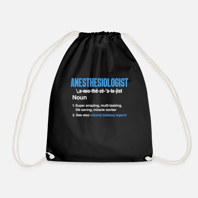 Anesthesist Anesthesiologist Injektion Geschenk - Turnbeutel - Schwarz