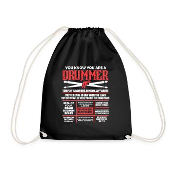 Drummer - Turnbeutel - Schwarz - Vorne