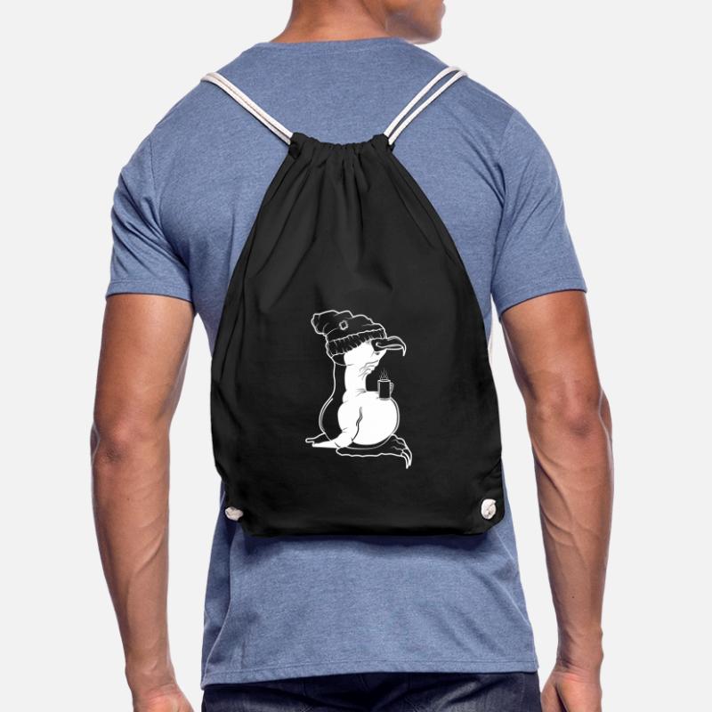 Tux Linux Penguin Coffee Break Computer Freak Nerd Drawstring Bag
