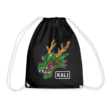 Kali Linux Administrateur de l'ordinateur Tux Dragon Head - Sac de sport léger - noir - Devant
