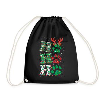 Ho Ho Ho Christmas Dog Lovers Funny Gift - Turnbeutel - Schwarz - Vorne