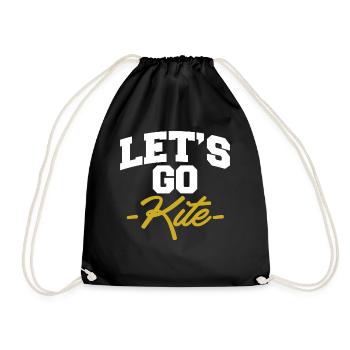 Allons cadeau de t-shirt kite shore kite kite - Sac de sport léger - noir - Devant