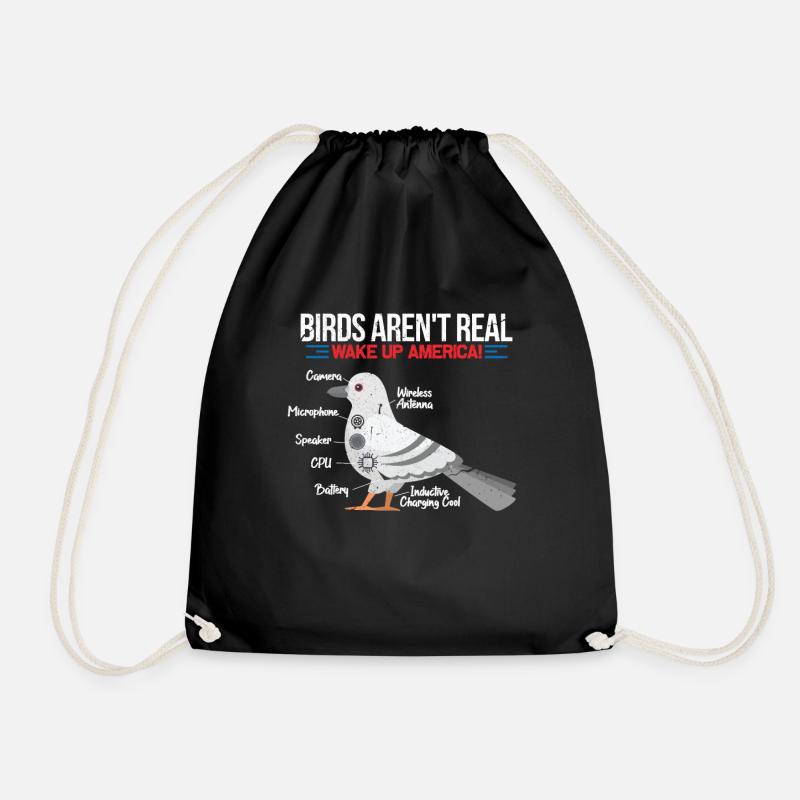 Birds Aren't Real - Turnbeutel - Schwarz