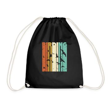 Observation des oiseaux Birdwatcher Bird Birds - Sac de sport léger - noir - Devant