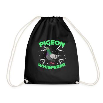 Dove - Drawstring Bag - black - Front