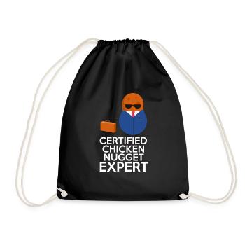 Nuggets de poulet Nugget Fast Food Food Gift - Sac de sport léger - noir - Devant