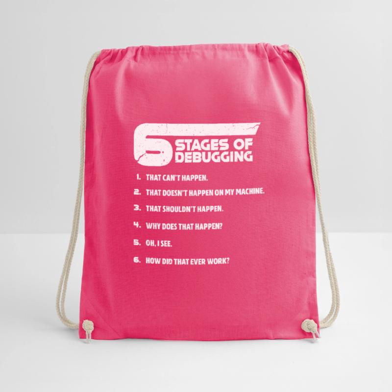 Programmer programming troubleshooting coder Drawstring Bag