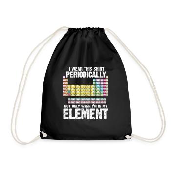 periodic system - Drawstring Bag - black - Front