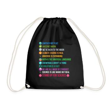 Cadeau scientifique scientifique chimie - Sac de sport léger - noir - Devant