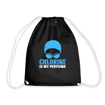 Nageur nageur nageur eau cadeau - Sac de sport léger - noir - Devant