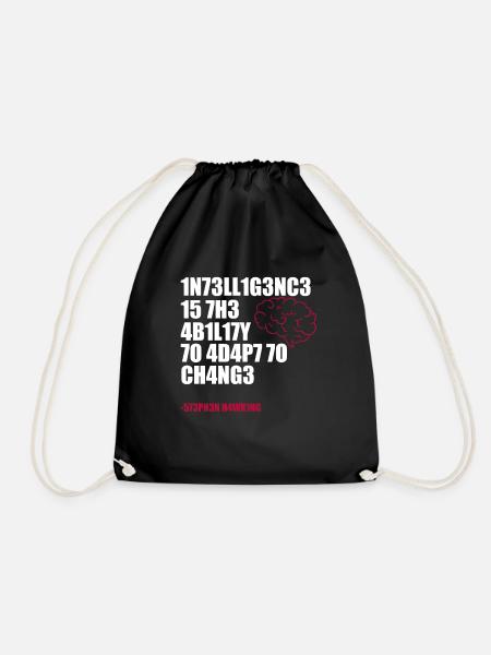 Science Intelligent Scientist Gift - Drawstring Bag - black