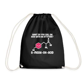 Chemistry science physics science laboratory gift - Drawstring Bag - black - Front