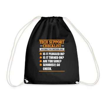 Technical support - Drawstring Bag - black - Front