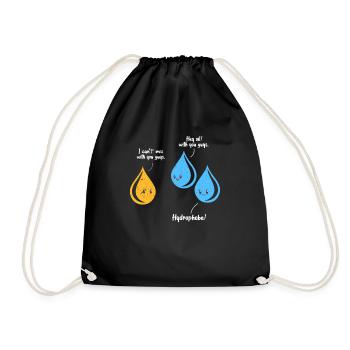 Chemistry science physics science laboratory gift - Drawstring Bag - black - Front