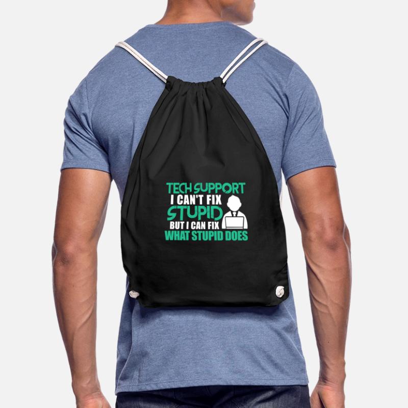 Technical support computer IT programmer Drawstring Bag