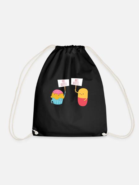 science - Drawstring Bag - black