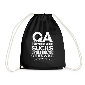Cadeau informatique de codeur de code de programmeur QA - Sac de sport léger - noir - Devant