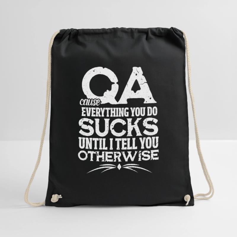 QA Programmierer Code Coder Informatik Geschenk Turnbeutel