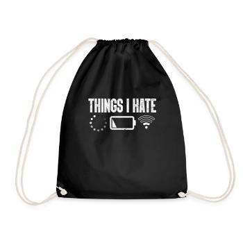 Computer internet programmer computer science - Drawstring Bag - black - Front