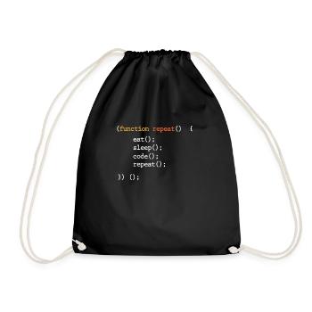 programmer - Drawstring Bag - black - Front