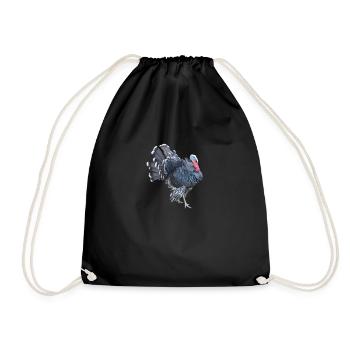 Beautiful Happy Thanksgiving Thanksgiving turkey - Drawstring Bag - black - Front