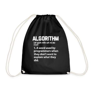 Programmierer Code Coder Programmieren Geschenk - Turnbeutel - Schwarz - Vorne
