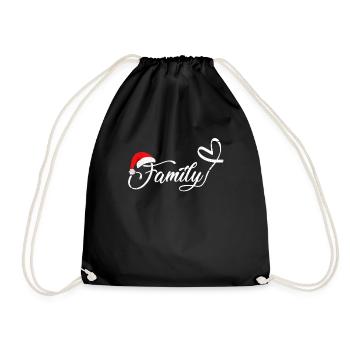 Noël en famille - Sac de sport léger - noir - Devant