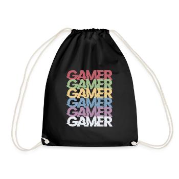 Gamer - Turnbeutel - Schwarz - Vorne