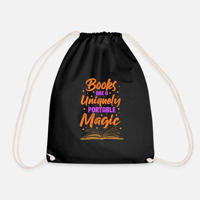 Read - Drawstring Bag - black
